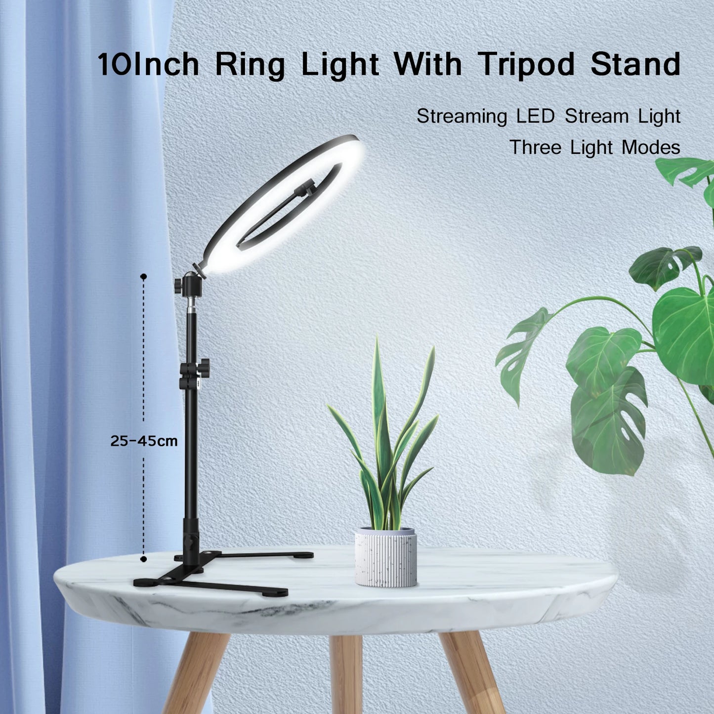 26CM fotografía iluminación teléfono Ringlight trípode soporte foto Led Selfie relleno anillo luz lámpara para vídeo Youtube Live COOK
